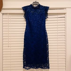 Royal Blue Lace Bodycon Dress